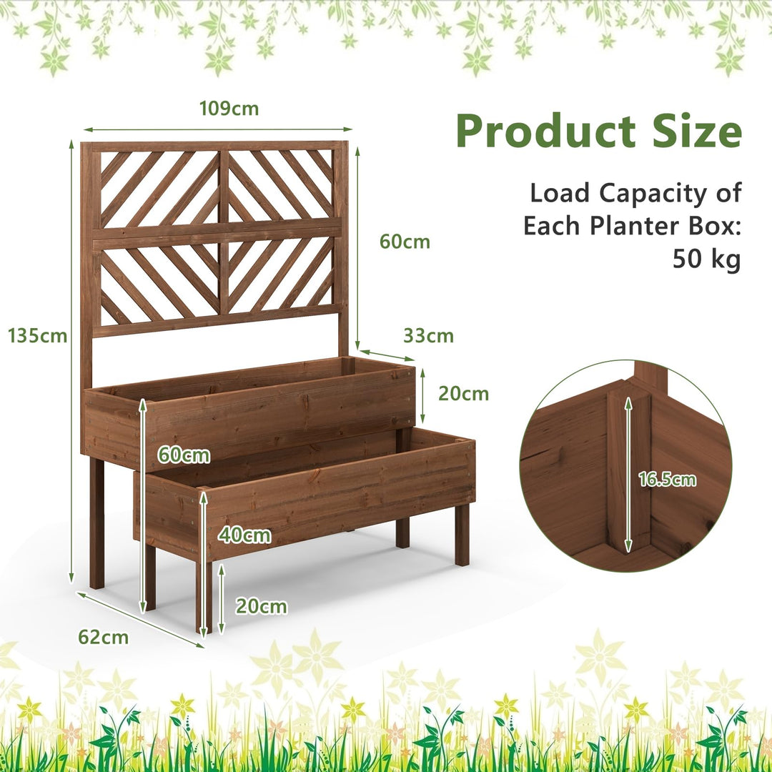 Giantex Raised Garden Bed with Trellis