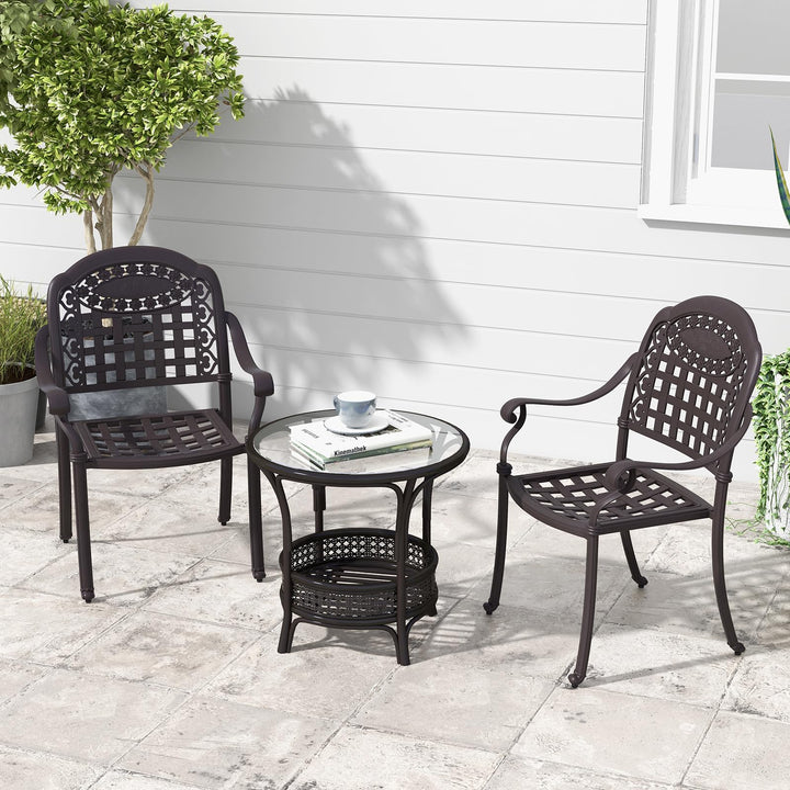 Giantex Stackable Outdoor Chairs Set of 4
