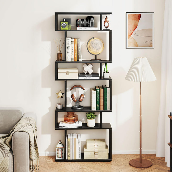 Giantex S Shaped Bookcase with 2 Anti Tipping Kits