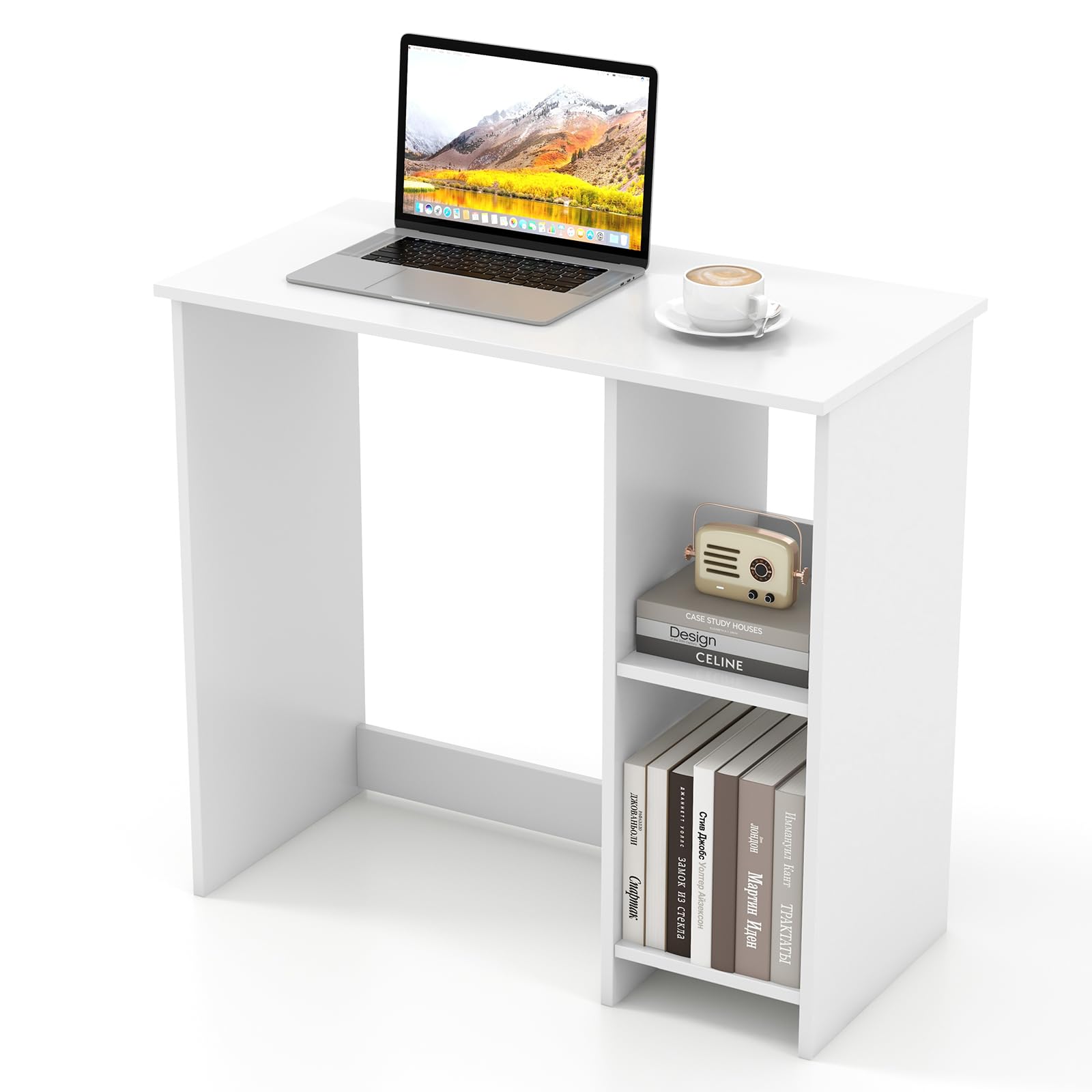Giantex White Small Desk for Bedroom