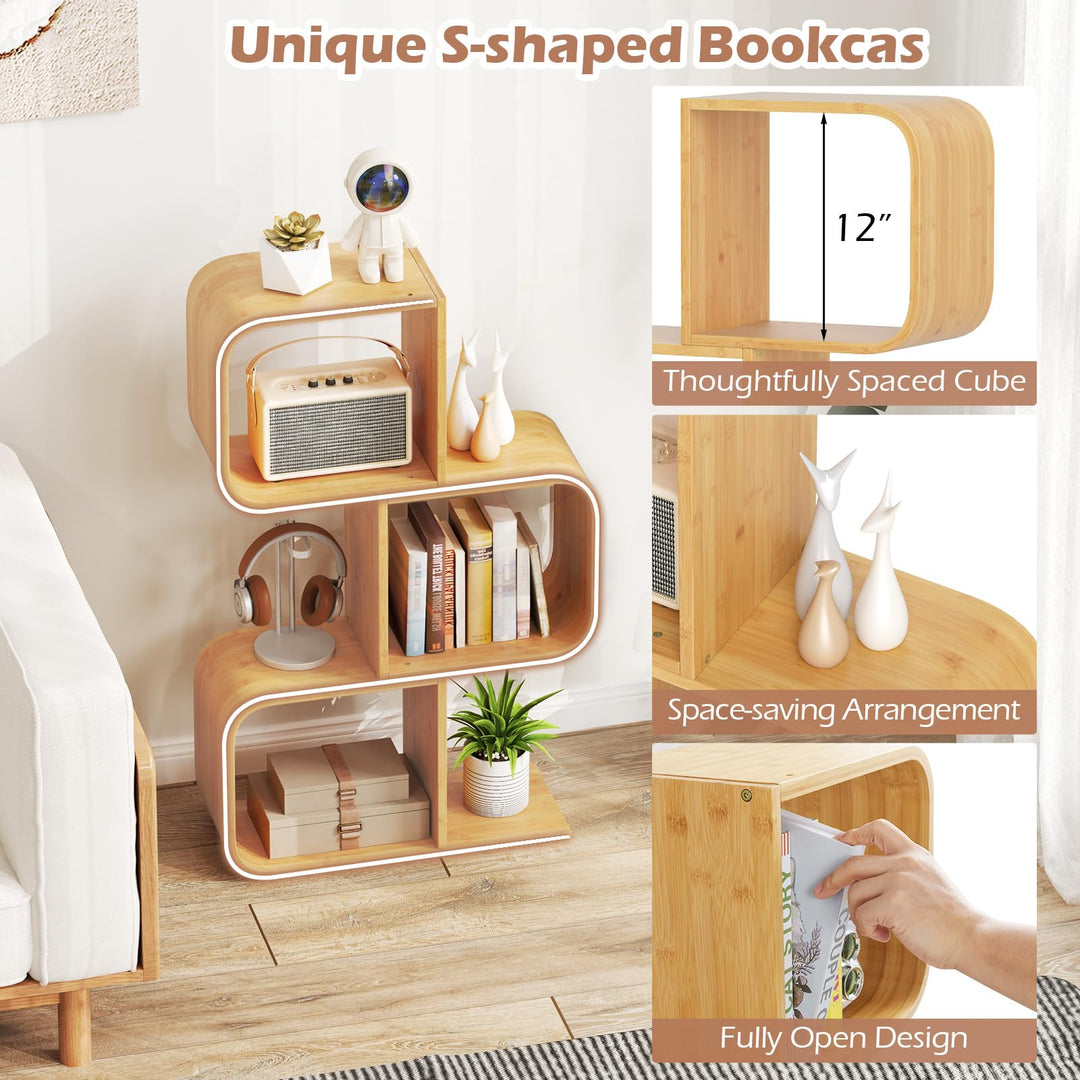 Giantex S Shaped Bookcase