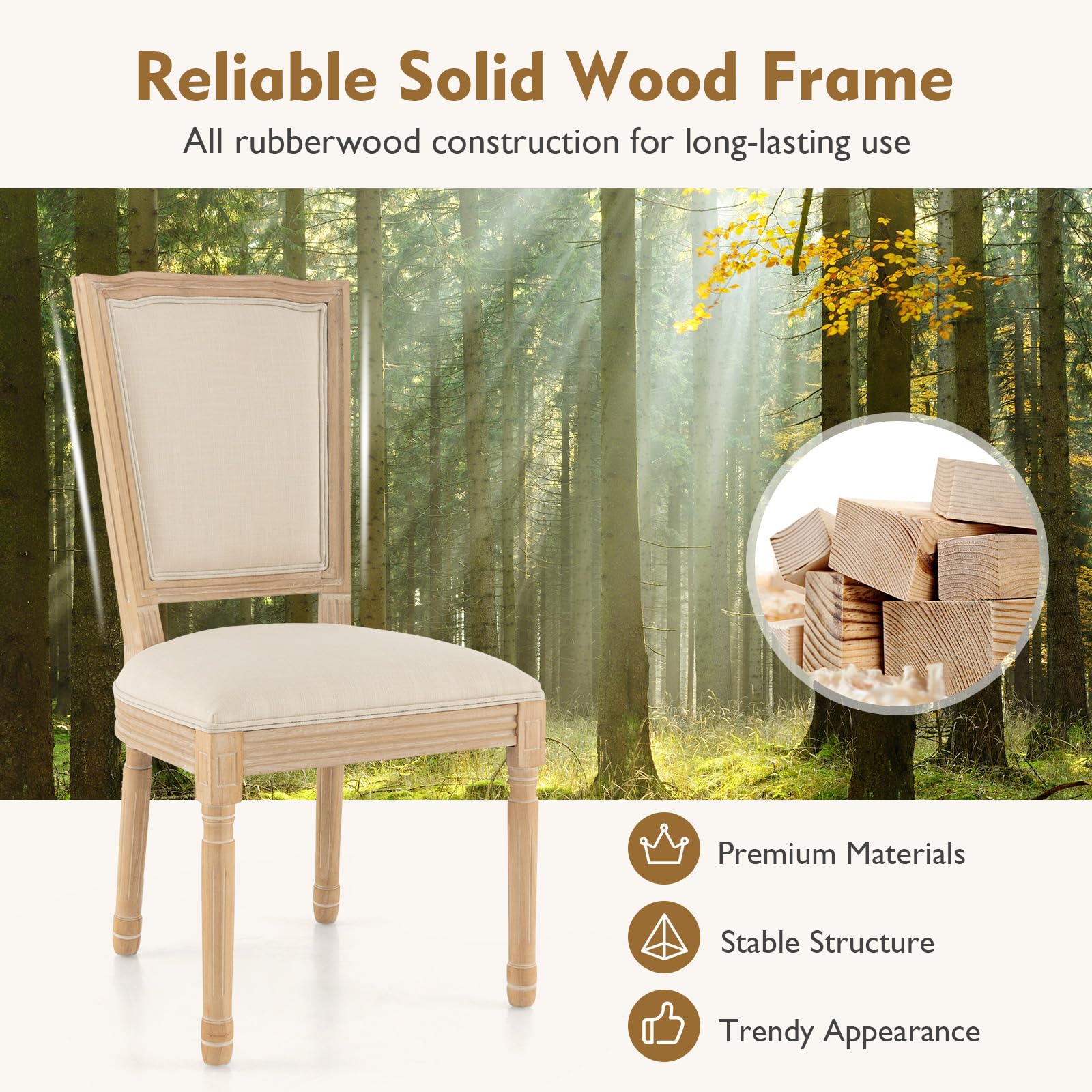 Giantex Wood Dining Chairs Set