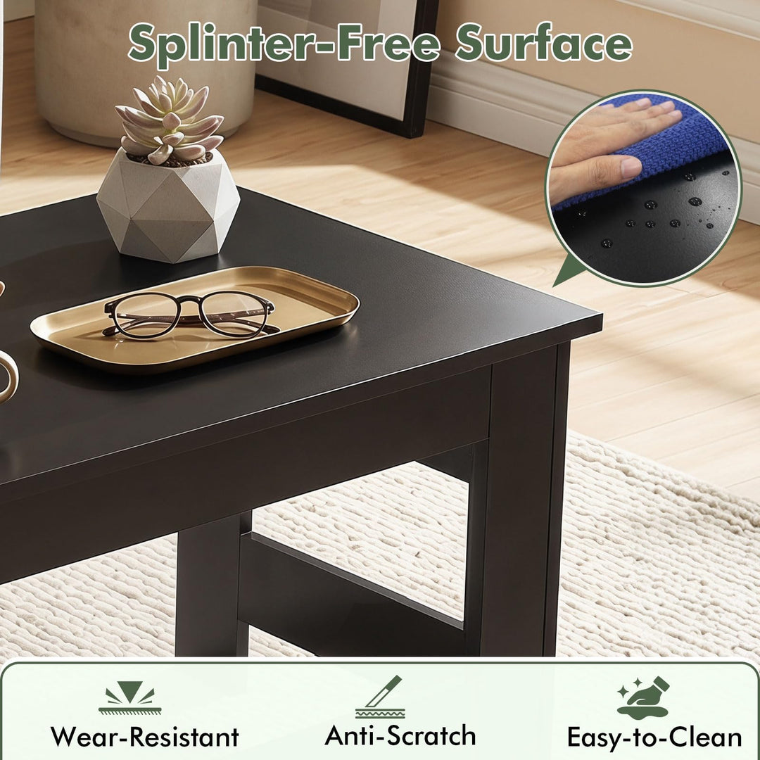 Giantex 31.5" Small Folding Coffee Table with Foldable Legs
