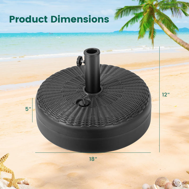 Giantex Fillable Umbrella Base, 18 inch Umbrella Stand Water and Sand Filled