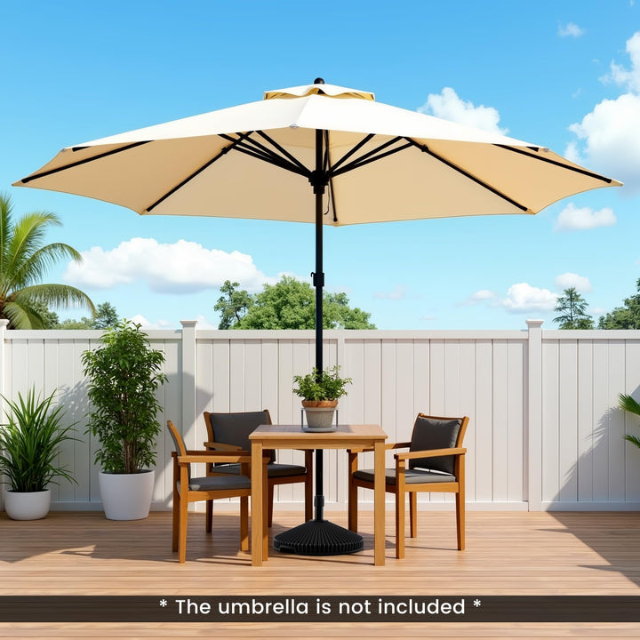 Giantex 55 lbs HDPE Patio Umbrella Stand Portable Pole Holder
