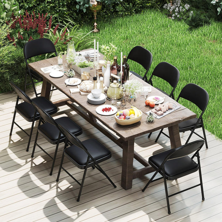 Giantex Portable Party Chairs with Metal Frame