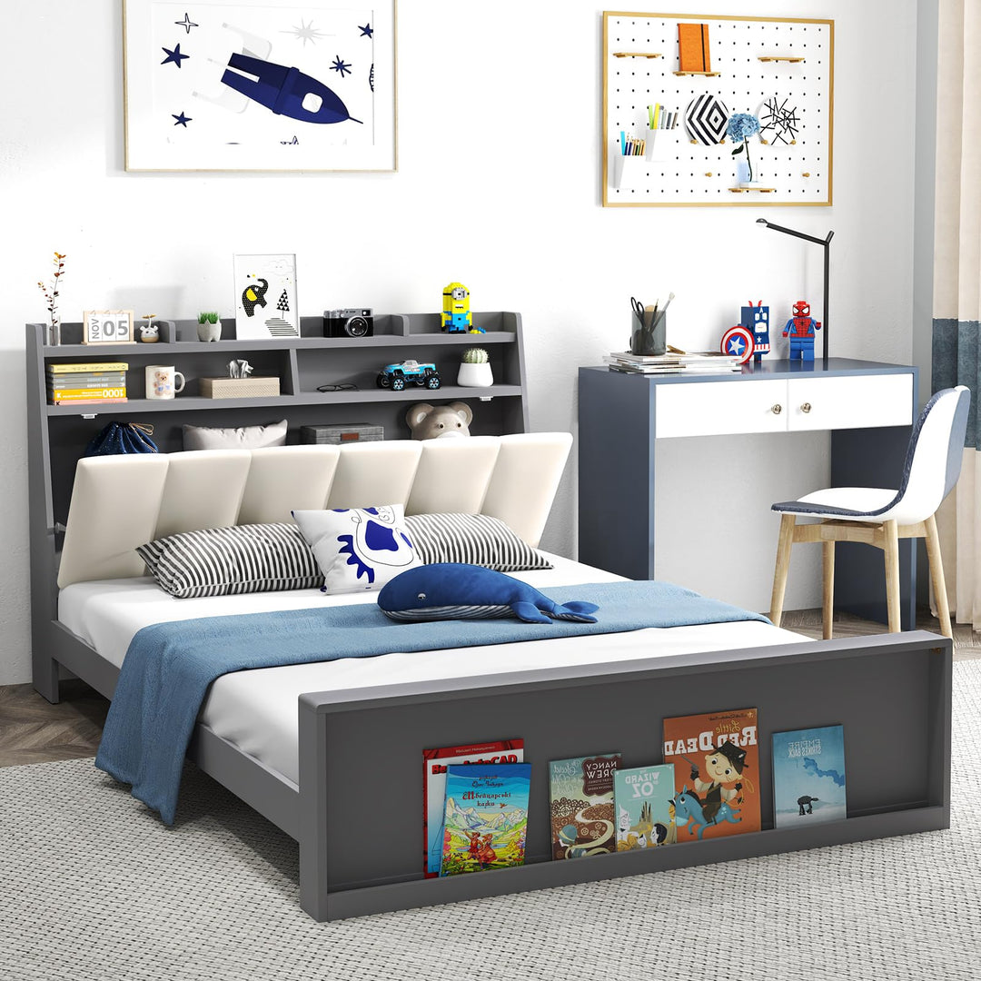 Giantex Full Size Bed Frame with Storage