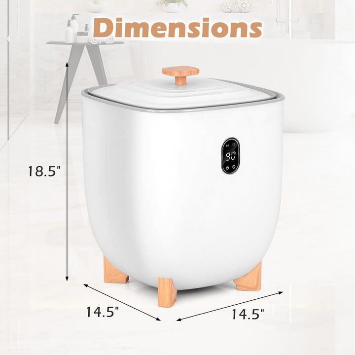 Giantex 25L Towel Warmer Bucket - Electric Towel Heater for Bathroom, 2 Temperature Settings, 20-60 Timer