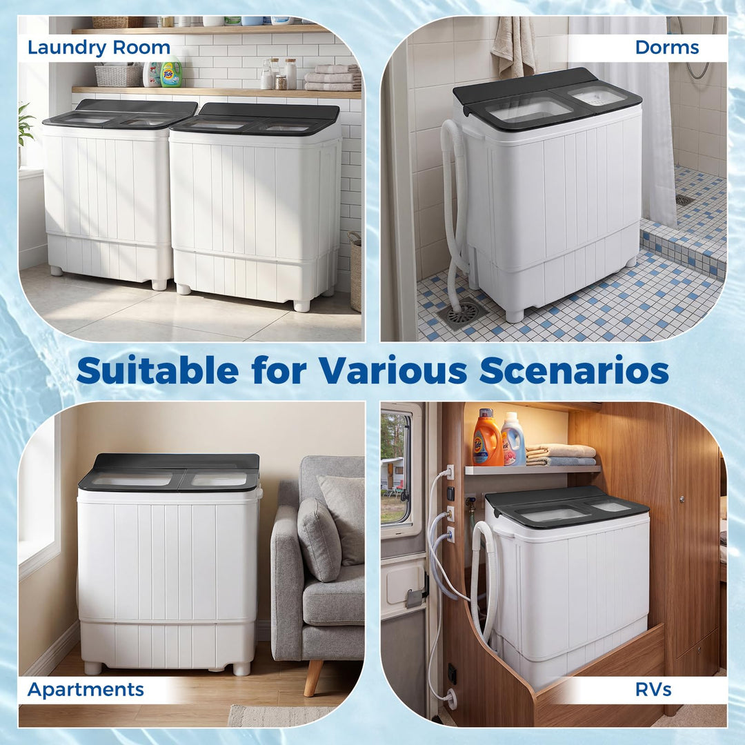 Giantex Portable Washing Machine 18 lbs Mini Laundry Machine with 11 LBS Washer