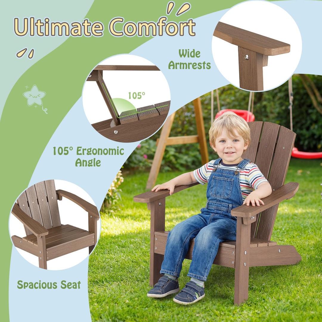 Giantex Kids Adirondack Chair | All-Weather HIPS Children&