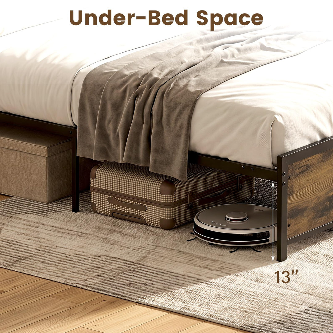 Giantex Queen Size Bed Frame with Storage Headboard