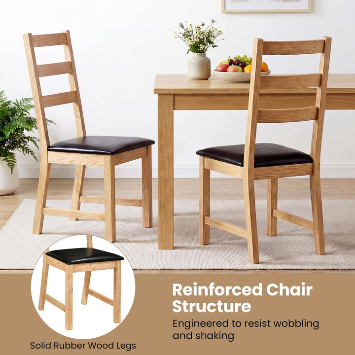 Giantex Farmhouse Kitchen Chairs w/Hollowed Backrest