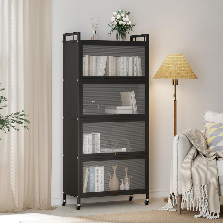 Giantex 5-Tier Kitchen Storage Cabinet, Freestanding Metal Baker&