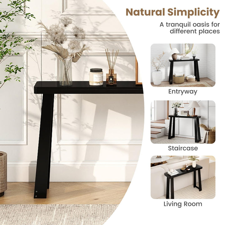 Giantex Narrow Long Console Table Behind The Couch