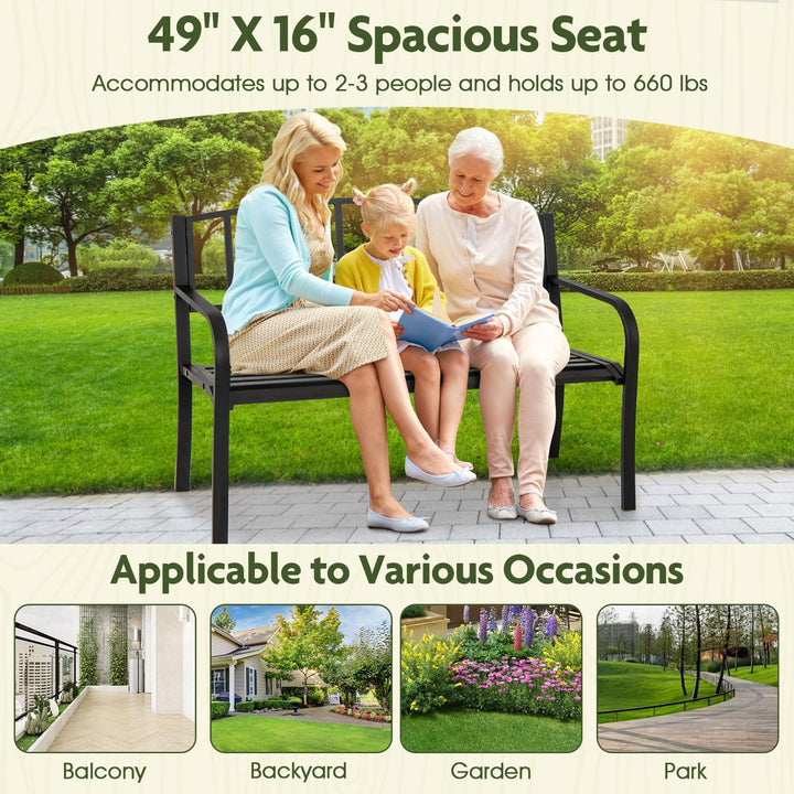 Giantex 660lbs Patio Garden Bench with Backrest