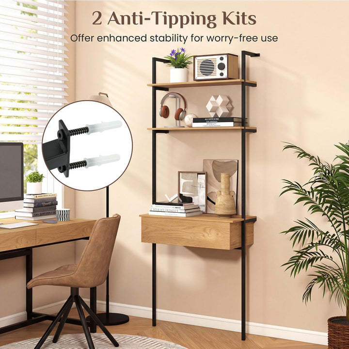 Giantex 4-Tier Ladder Bookshelf for Living Room