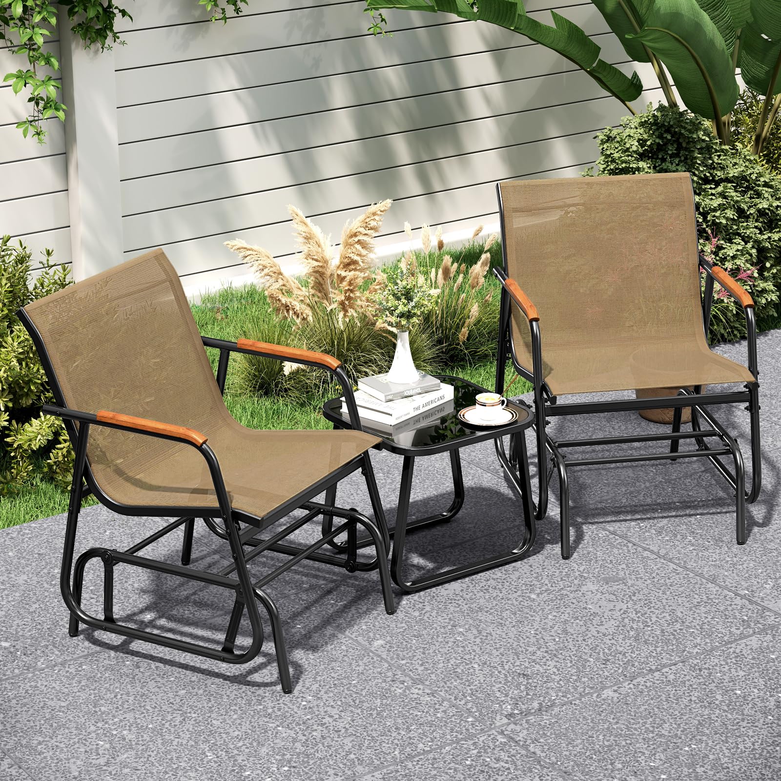 Giantex 3-Piece Outdoor Glider Set