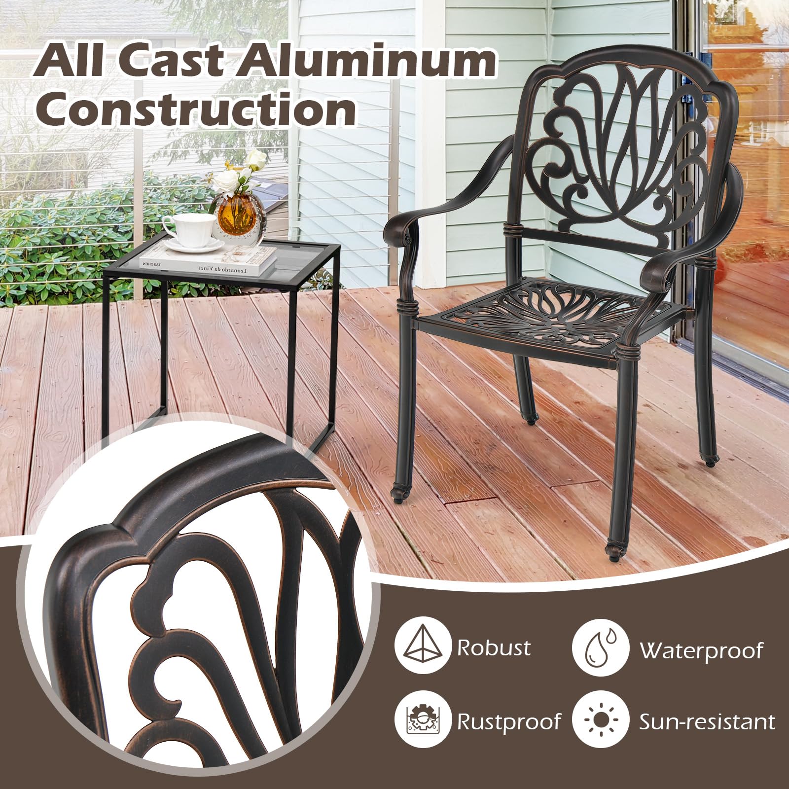 Giantex Patio Chairs Set of 2, Set of 4