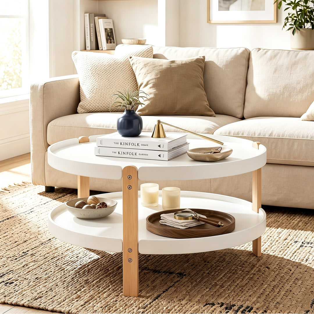 GIANTEX 31" Round Coffee Table for Living Room