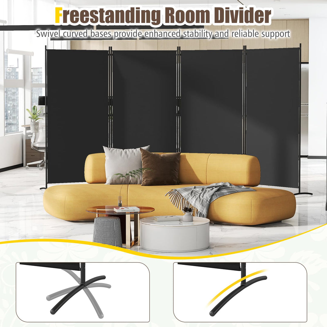 GIANTEX 4-Panel Folding Room Divider (136" x 71")