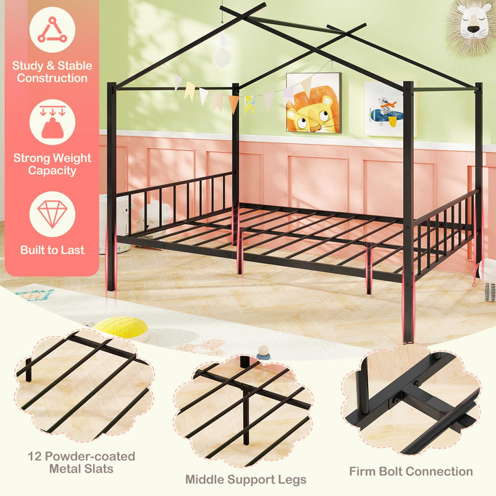 Giantex Full Size House Bed with 2 Storage Drawers