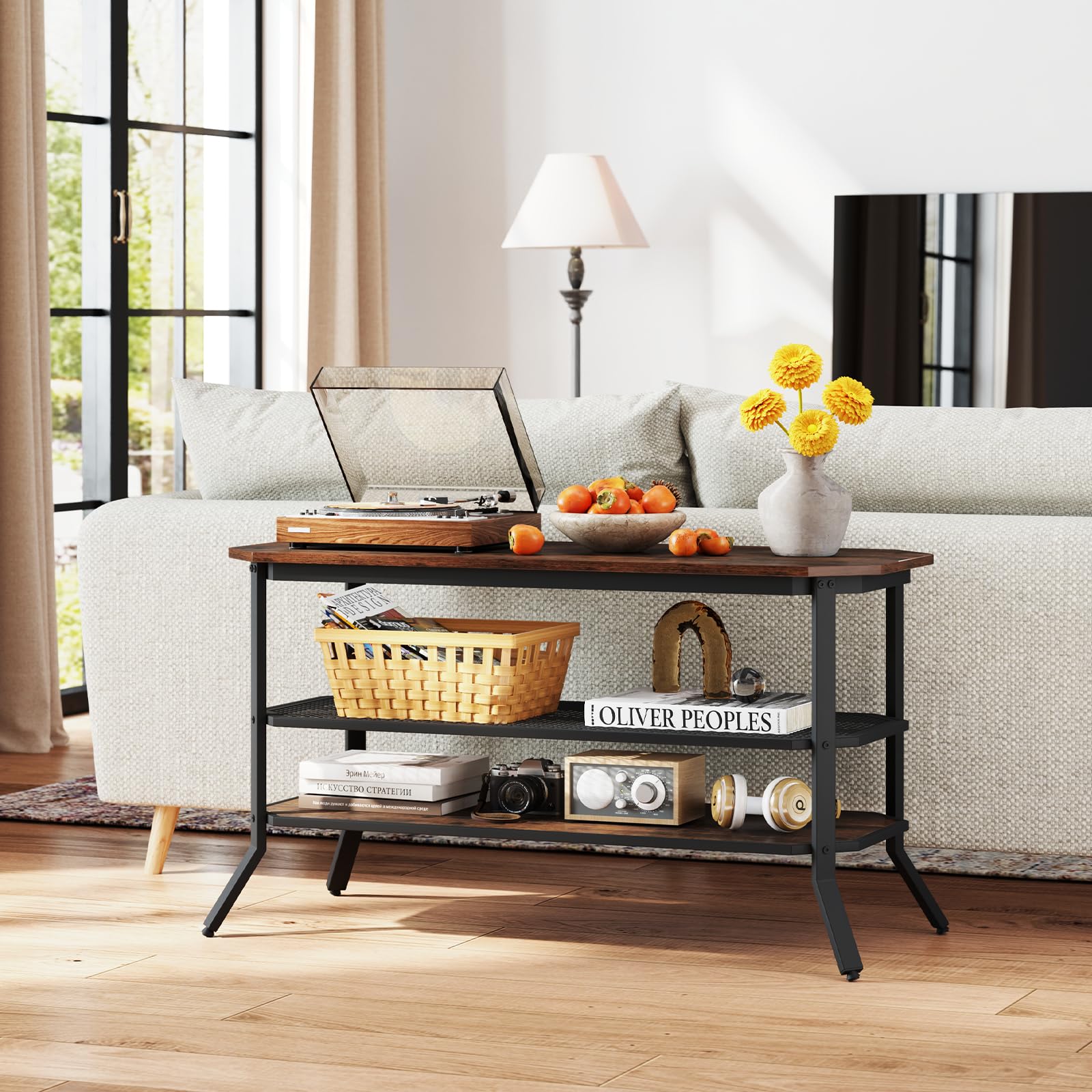 Giantex TV Stand 3 Tier Industrial Entertainment Center