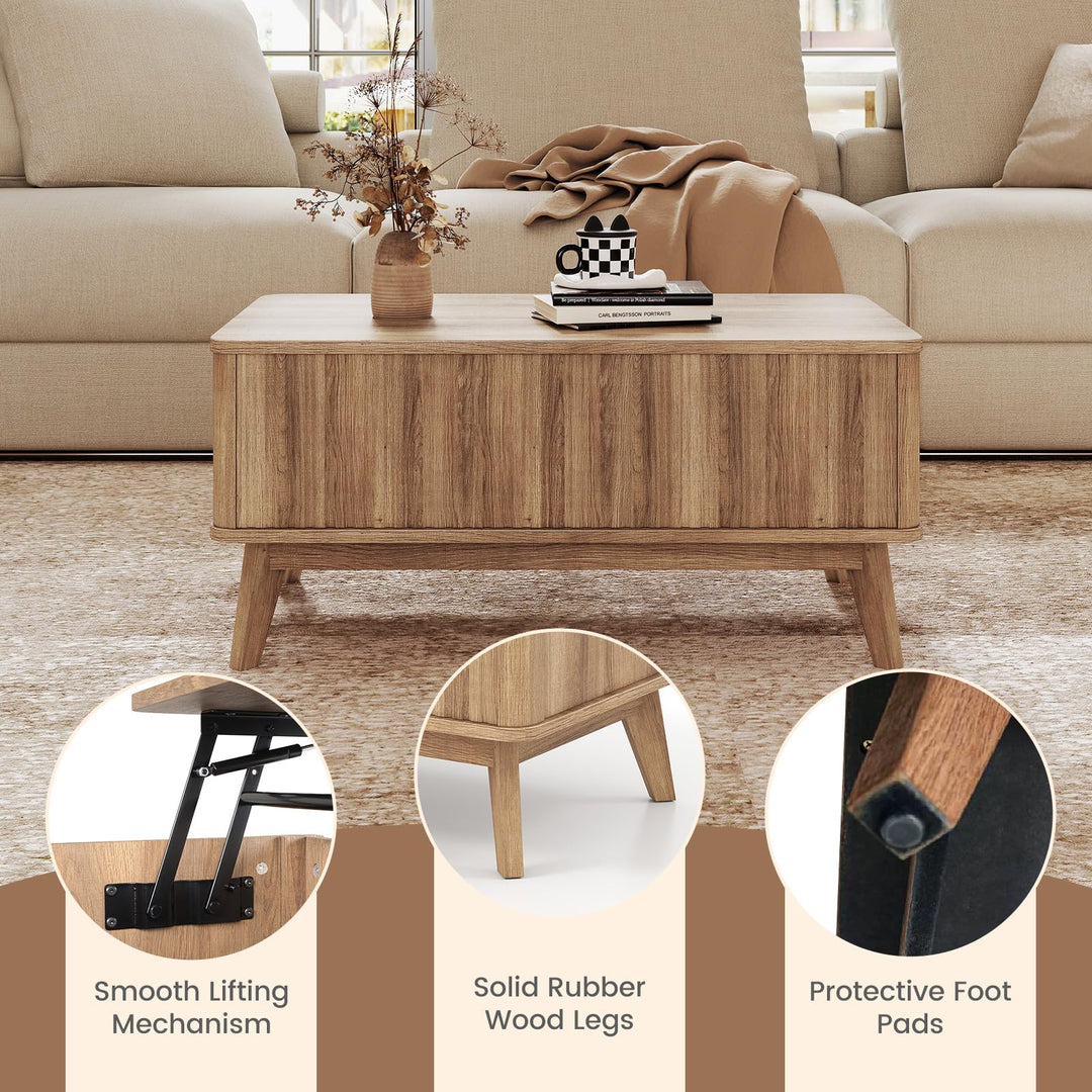 Giantex 35.5" Lift Top Coffee Table with Storage