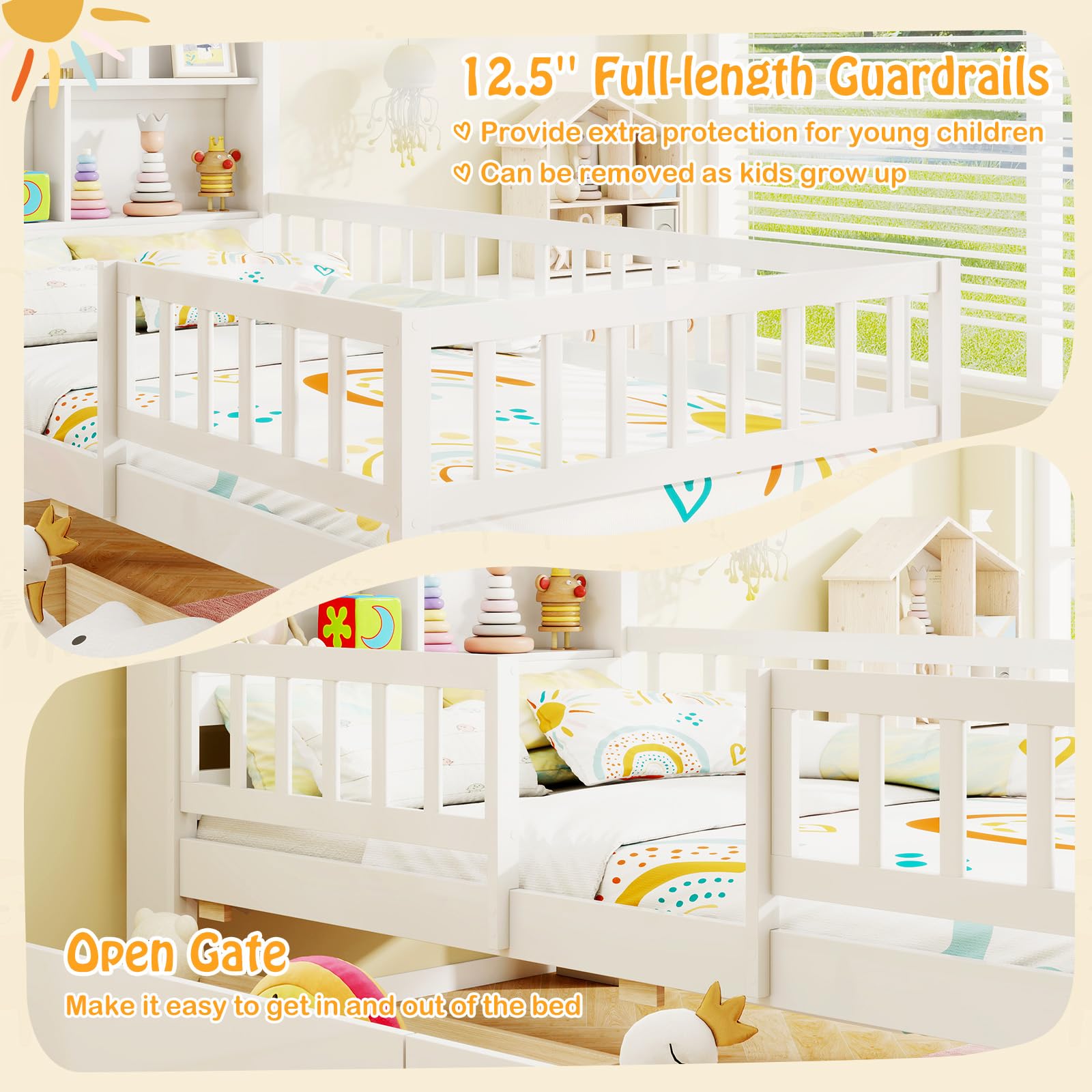 Giantex Twin House Bed with 2 Storage Drawers