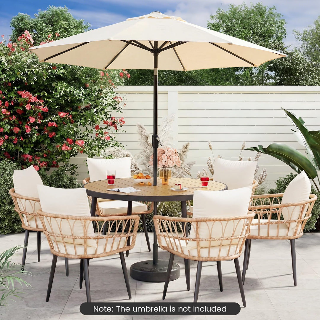 Giantex Fillable Patio Umbrella Base | 110 lbs Heavy Duty Umbrella Stand with 2 Adapters