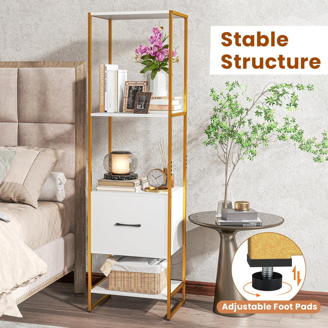 Giantex Bookshelf with Drawer