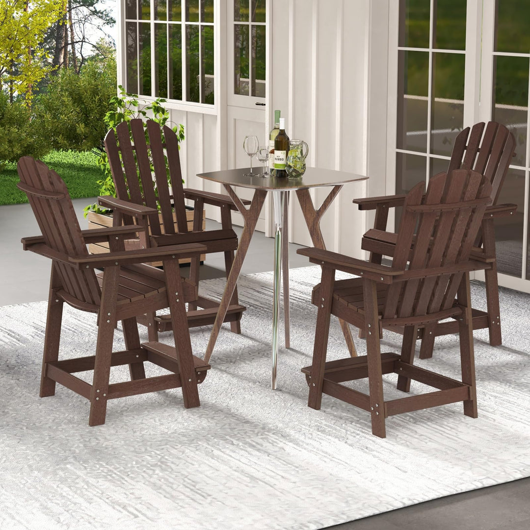 Giantex HDPE Tall Adirondack Chair, 24.5”H Counter Height Bar Stool