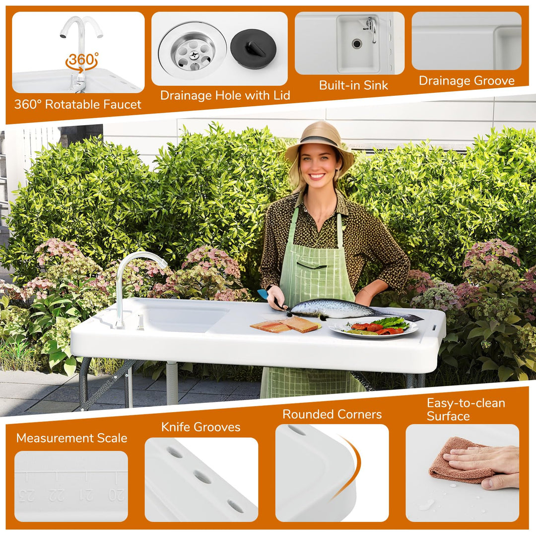 Giantex Portable Fish Cleaning Table