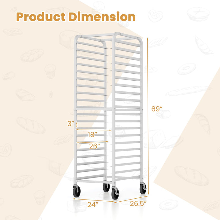 Giantex 20-Tier Kitchen Bun Pan Sheet Rack