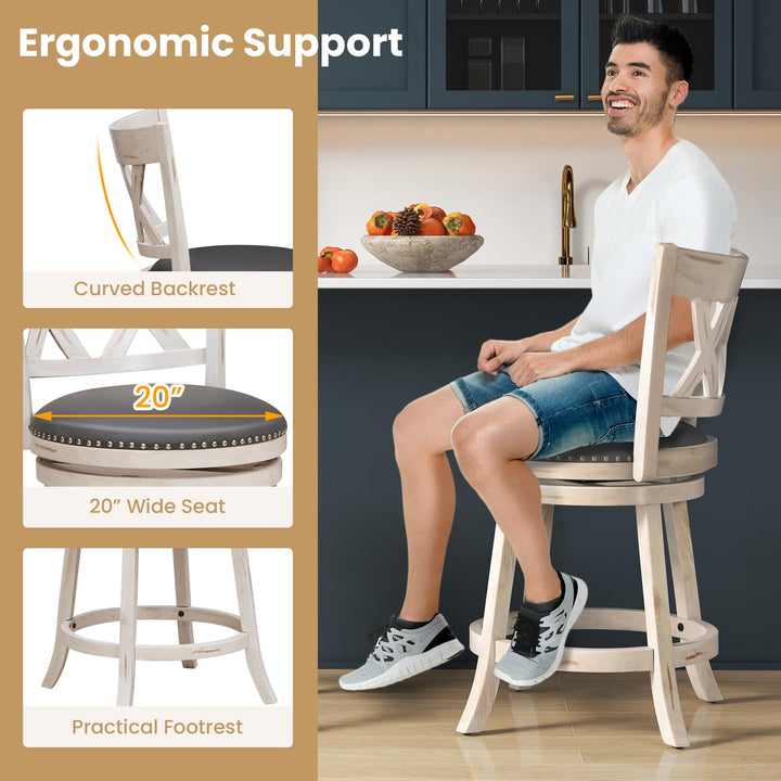 Giantex 25.5" Bar Stools Set