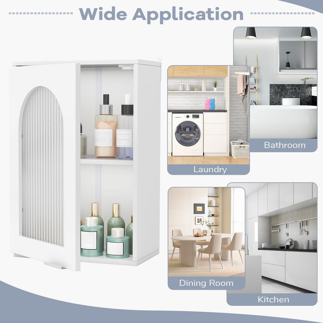 Giantex Wall Mounted Bathroom Cabinet Display Storage Medicine Cabinet