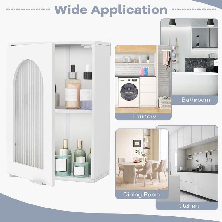 Giantex Wall Mounted Bathroom Cabinet Display Storage Medicine Cabinet