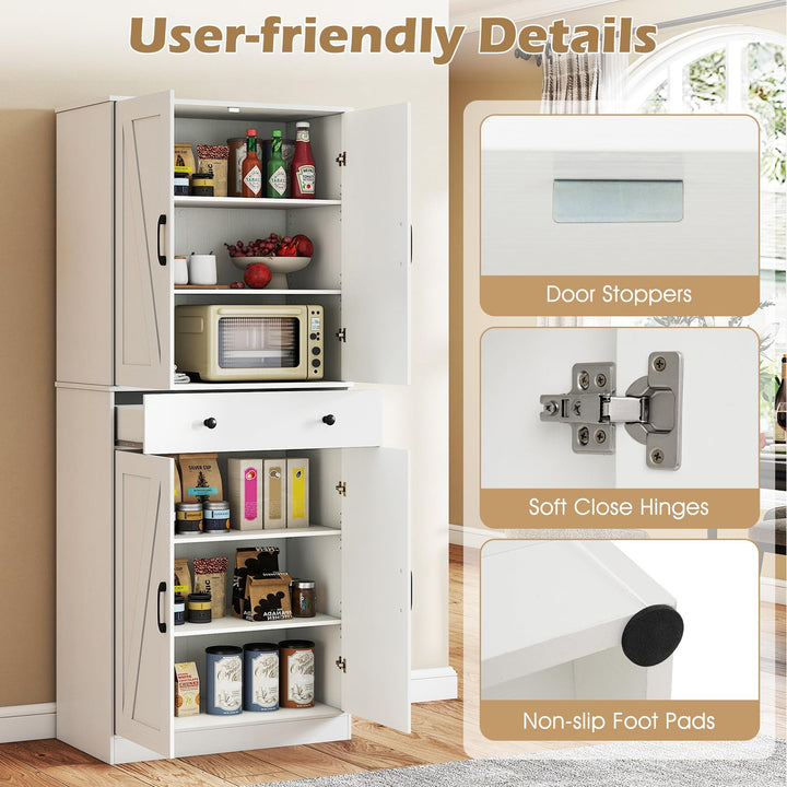 Giantex 72" Tall Kitchen Pantry Cabinet for Living Room