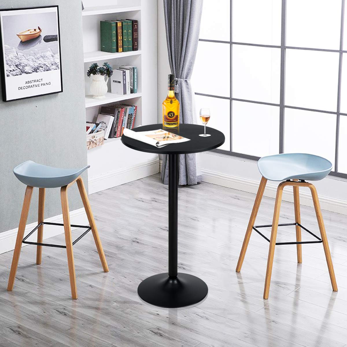 Giantex 24-Inch Pub and Bar Table 40-Inch Height Modern Style Round Top Standing Circular Cocktail Table
