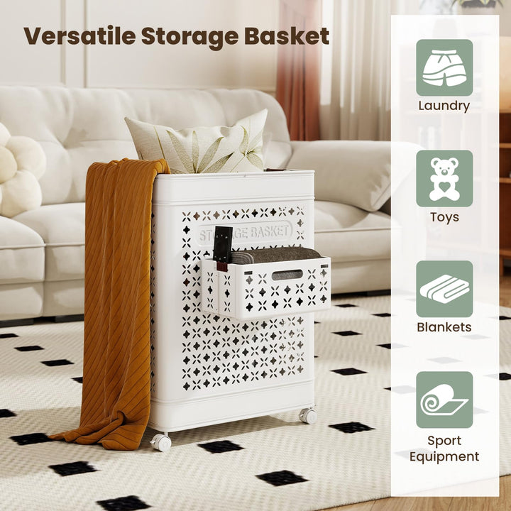 Giantex 75L Collapsible Laundry Basket with Wheels
