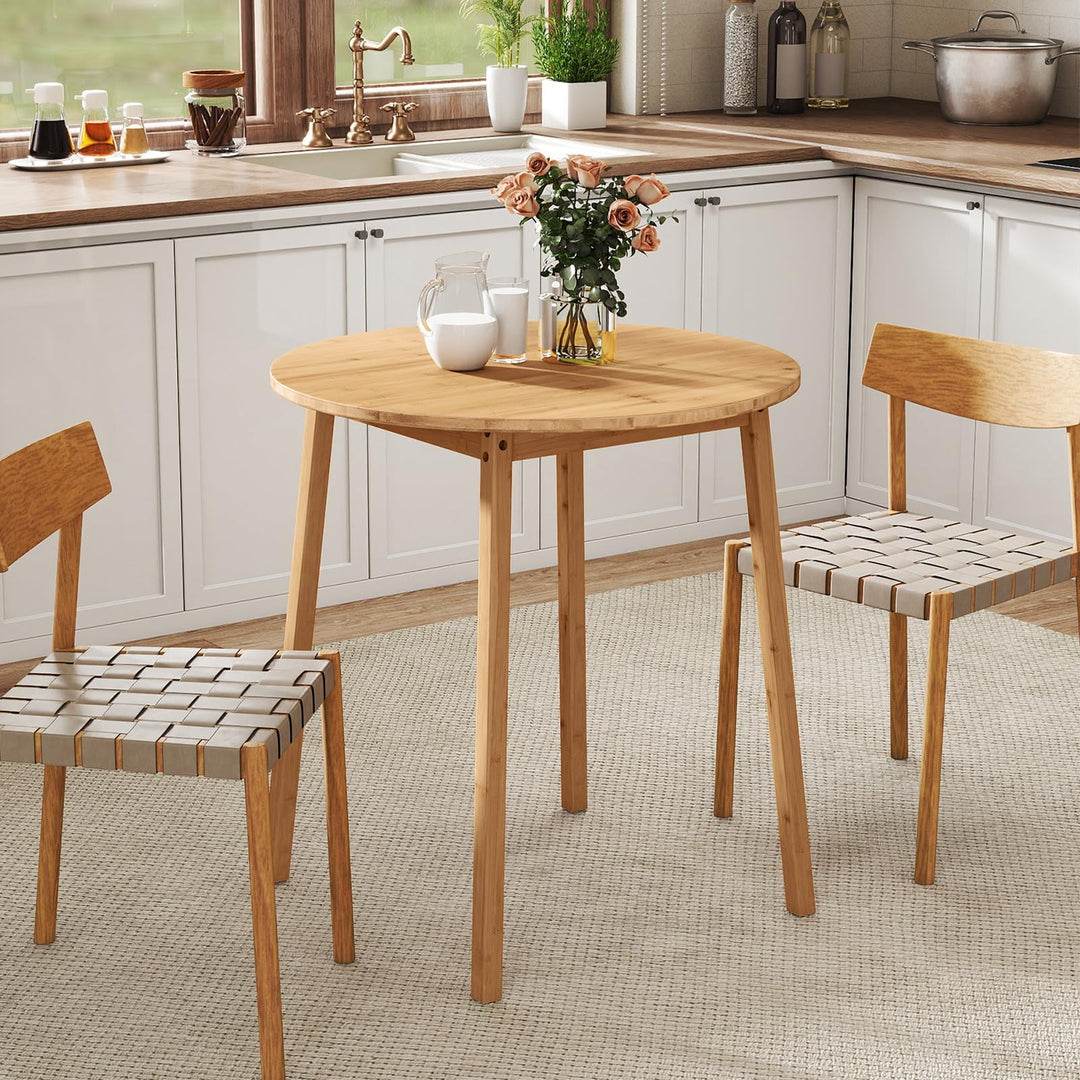 Giantex 27.5-Inches Bamboo Dining Table for 2-4 for Dining Room