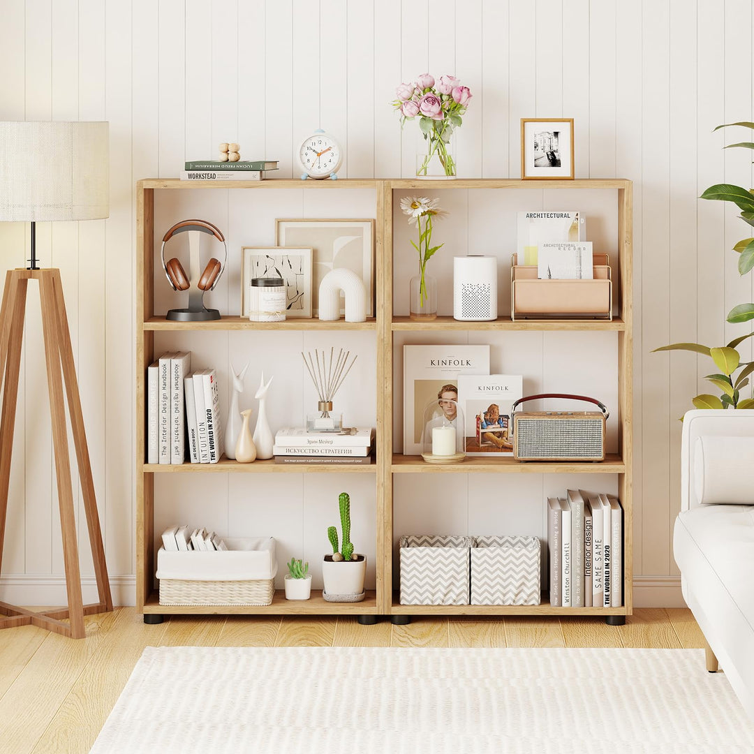 Giantex 3-Tier Bookcase with Anti-Tipping Kit for Living Room