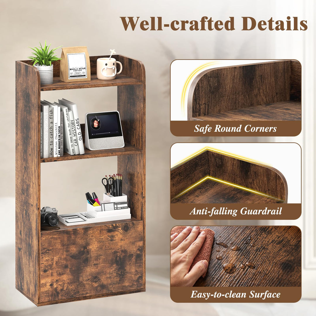 Giantex 4 Tier Bookshelf with Drawer for Living Room