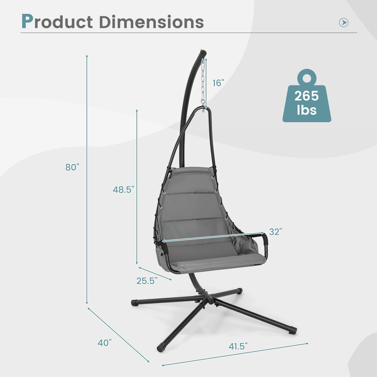 Giantex Hanging Chair with Stand
