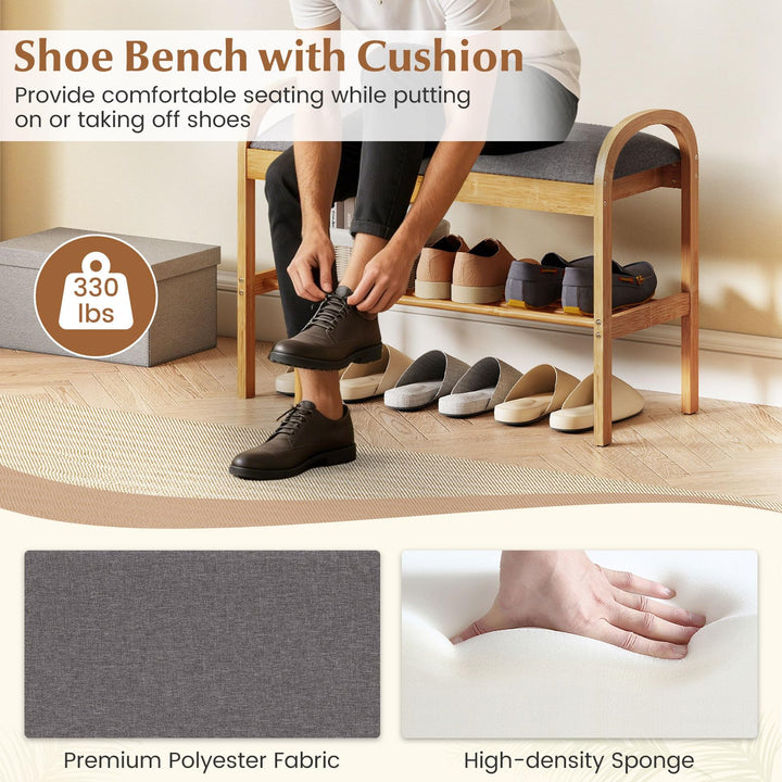 Giantex Shoe Bench with Flip-Top Storage for Hallway