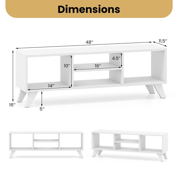 Giantex TV Stand for TVs up to 55", 4-Cubby Entertainment Center