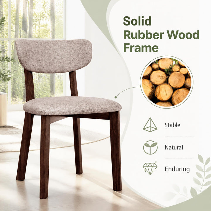 GIANTEX Wood Dining Chairs Set of 4 for Home Living Room