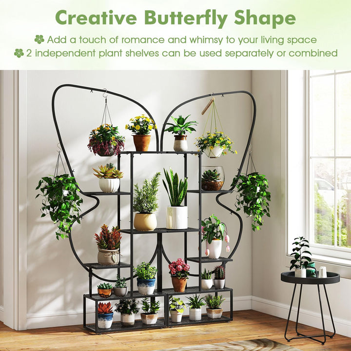 Giantex 2 Pack 6-Tier Butterfly-Shaped Plant Stand Indoor