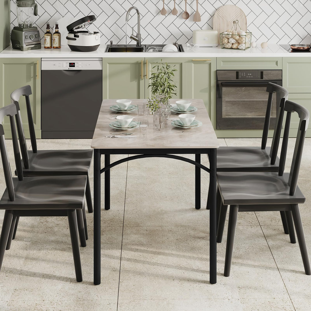 Giantex Dining Table with Large Faux Marble Tabletop