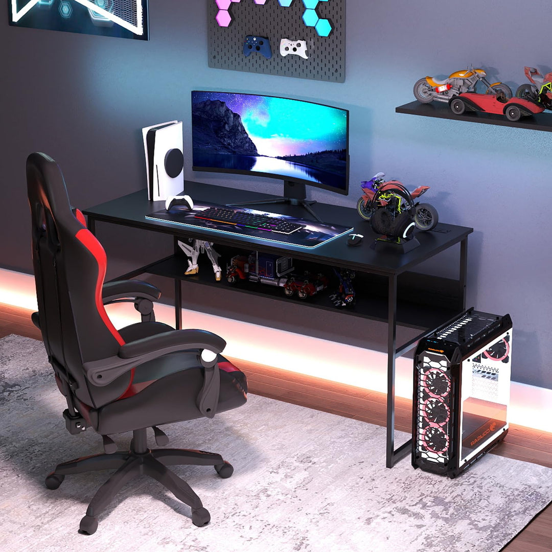 Giantex 55 Inch Computer Desk with Charging Station