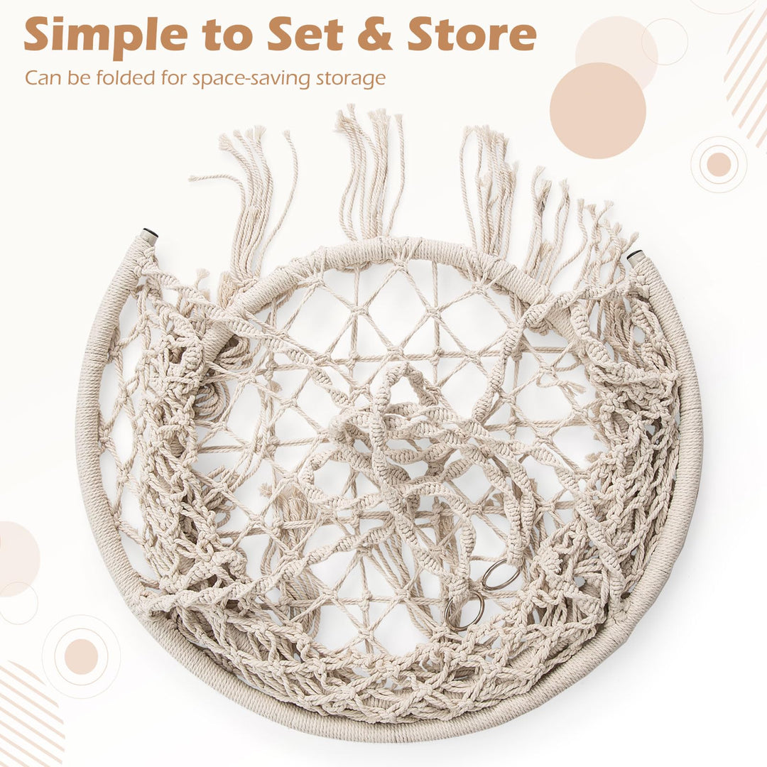 Giantex Hammock Chair | Macrame Swing Chair with Tassels